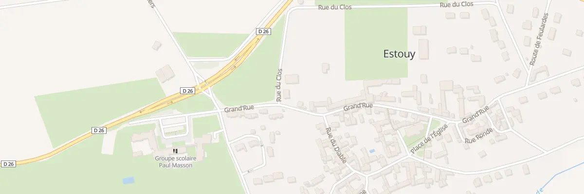 Plan du 1 Rue du Clos à Estouy