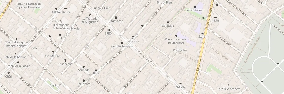 Plan du 94 Av de Clichy à Paris 17e Arrondissement