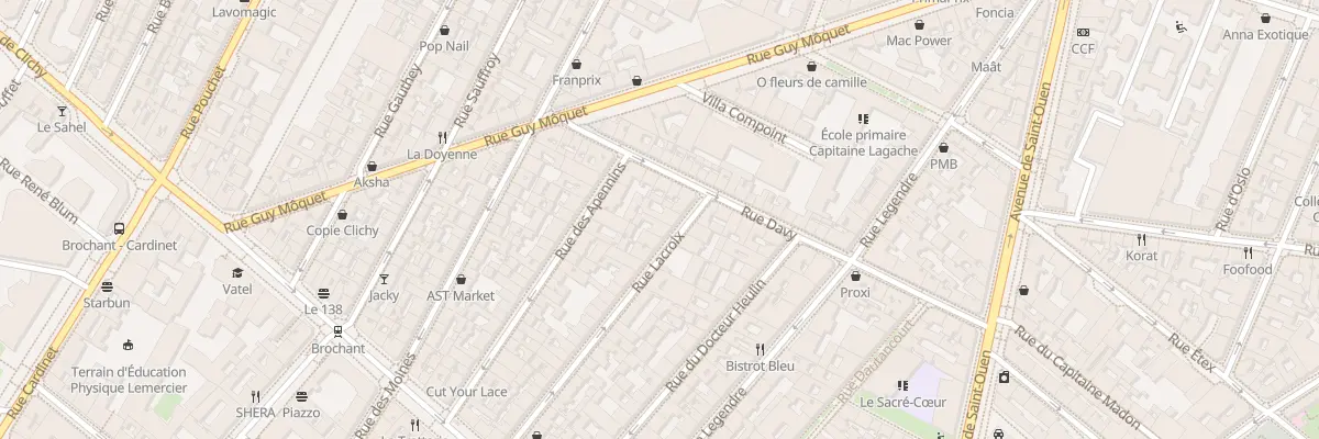 Plan du 43 Rue Lacroix à Paris 17e Arrondissement