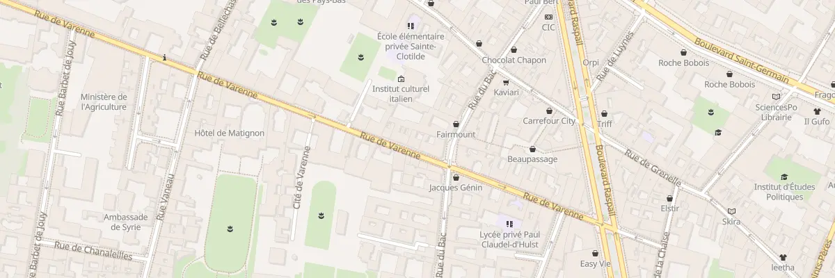 Plan du 38 Rue de Varenne à Paris 7e Arrondissement