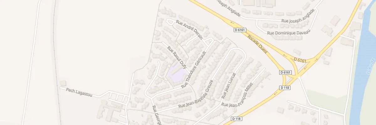 Plan du 15 Rue Theodore Gericault à Carcassonne