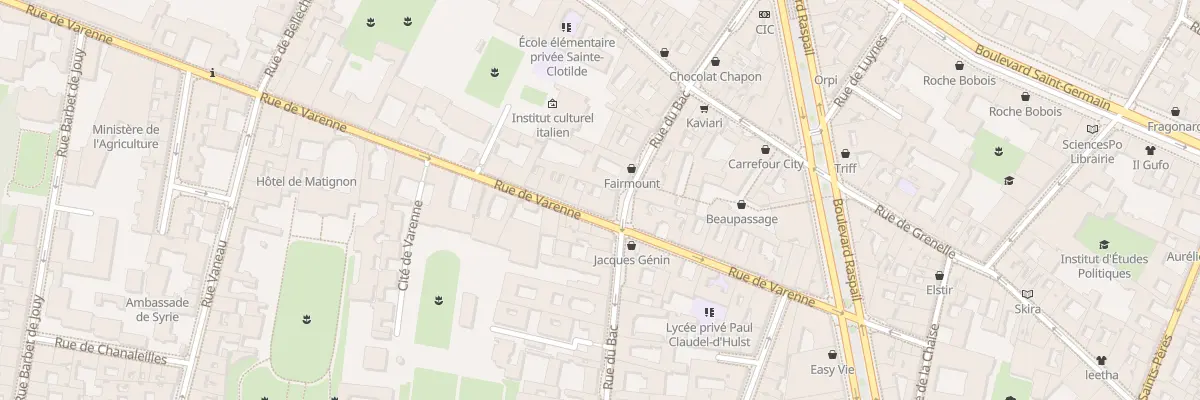 Plan du 36 Rue de Varenne à Paris 7e Arrondissement