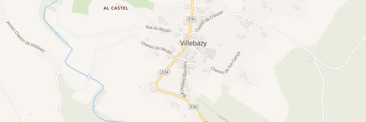Plan du 2 Rue de Rabassie à Villebazy