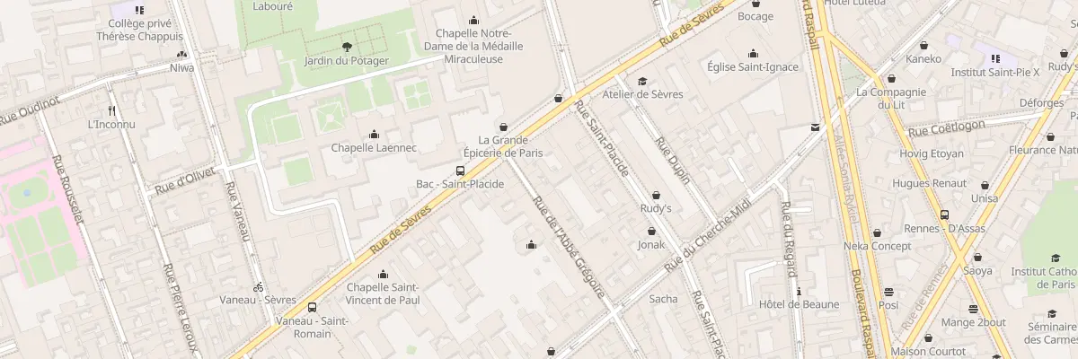 Plan du 3B Rue de l’Abbé Grégoire à Paris 6e Arrondissement