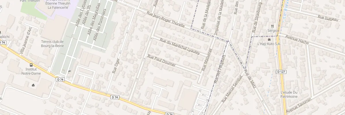 Plan du 7 Rue du Président Doumer à Bourg-la-Reine