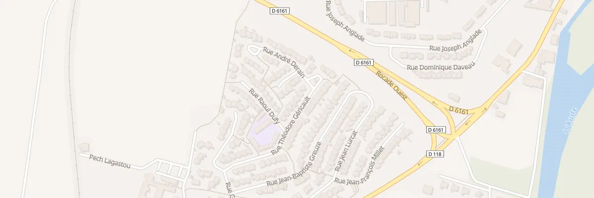 Plan du 23 Rue Theodore Gericault à Carcassonne