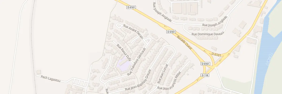 Plan du 25 Rue Theodore Gericault à Carcassonne