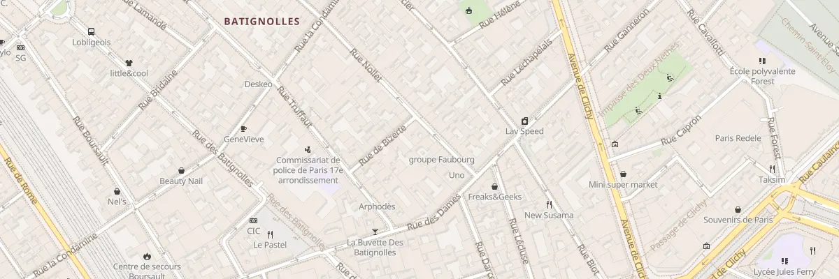 Plan du 9 Rue Nollet à Paris 17e Arrondissement