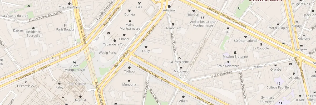 Plan du 18 Rue d’Odessa à Paris 14e Arrondissement