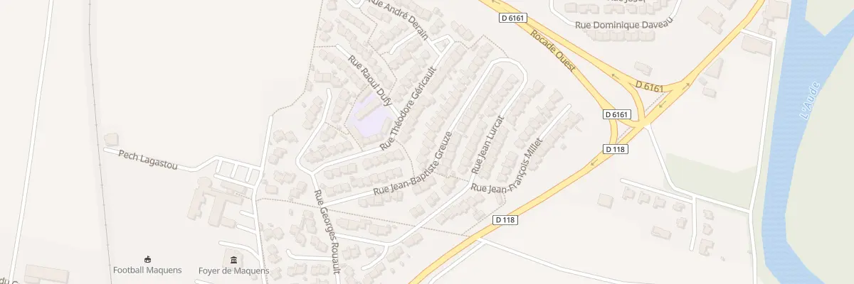 Plan du 23 Rue Jean Baptiste Greuze à Carcassonne