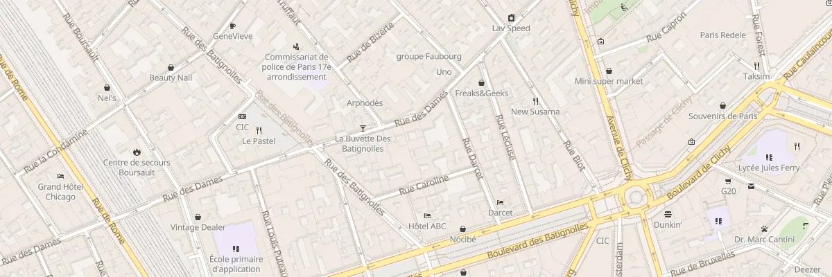 Plan du 31 Rue des Dames à Paris 17e Arrondissement