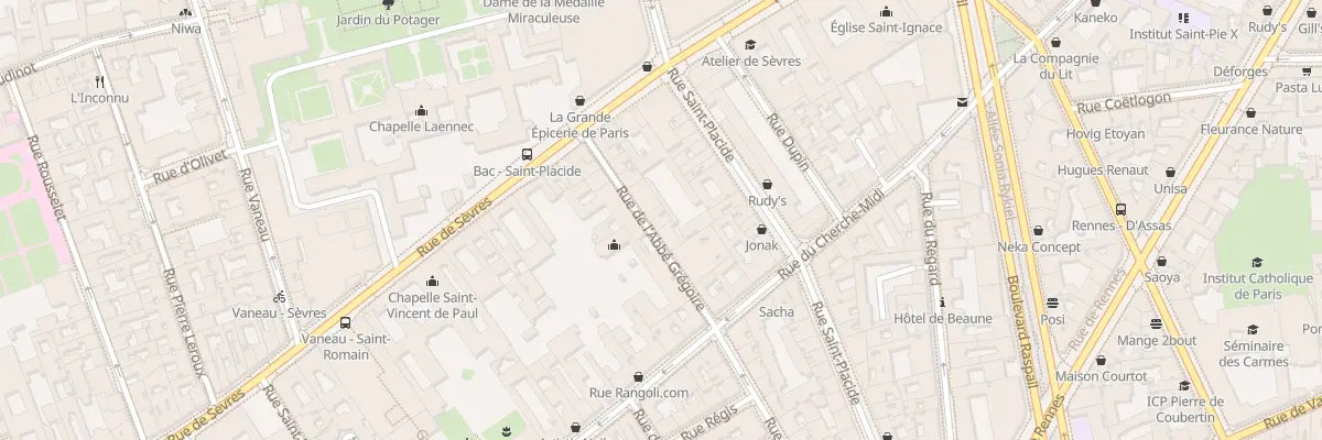 Plan du 11 Rue de l’Abbé Grégoire à Paris 6e Arrondissement