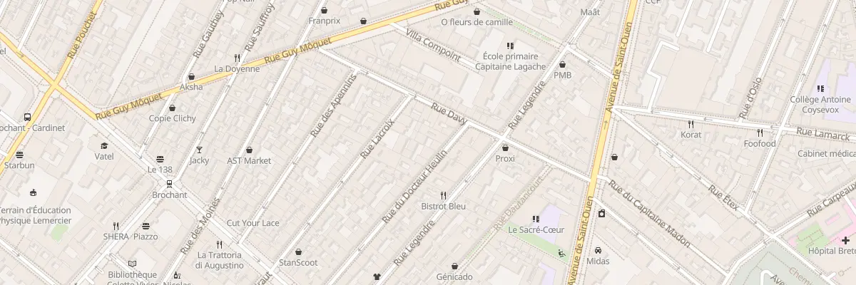 Plan du 39 Rue du Docteur Heulin à Paris 17e Arrondissement