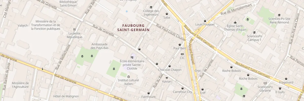 Plan du 86 Rue de Grenelle à Paris 7e Arrondissement