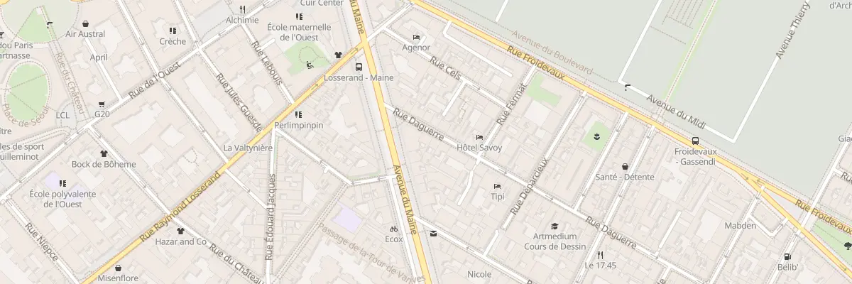 Plan du 89 Rue Daguerre à Paris 14e Arrondissement