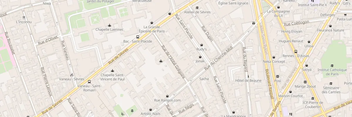 Plan du 13 Rue de l’Abbé Grégoire à Paris 6e Arrondissement