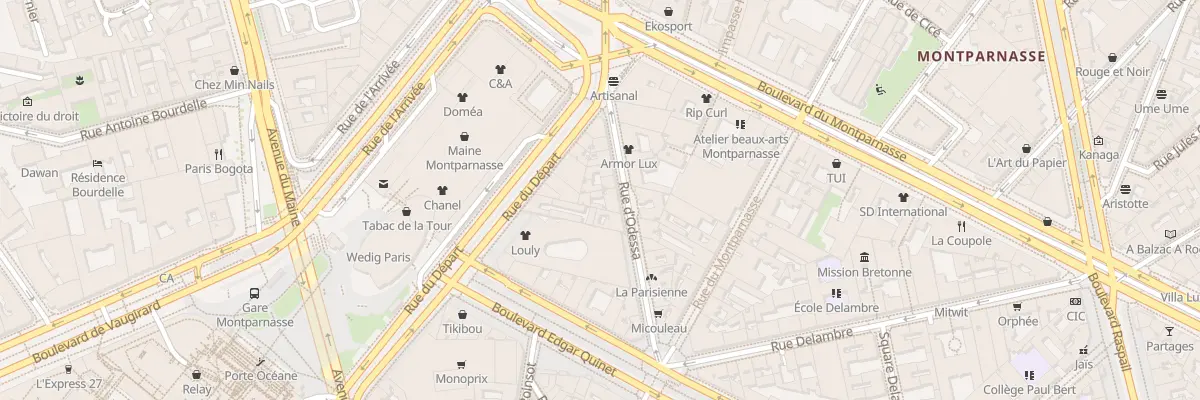 Plan du 12 Rue d’Odessa à Paris 14e Arrondissement