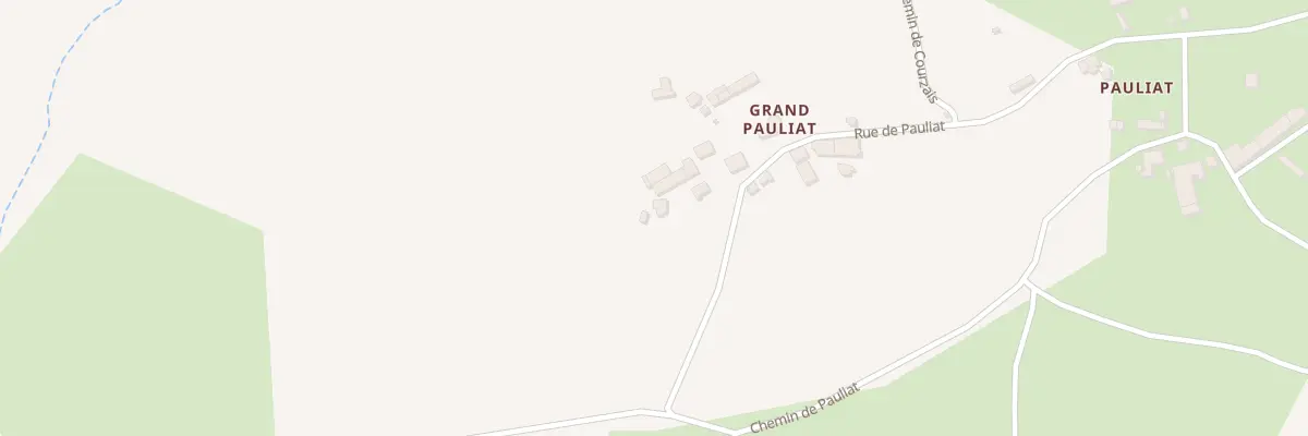 Plan du 20 Pauliat à Treignat