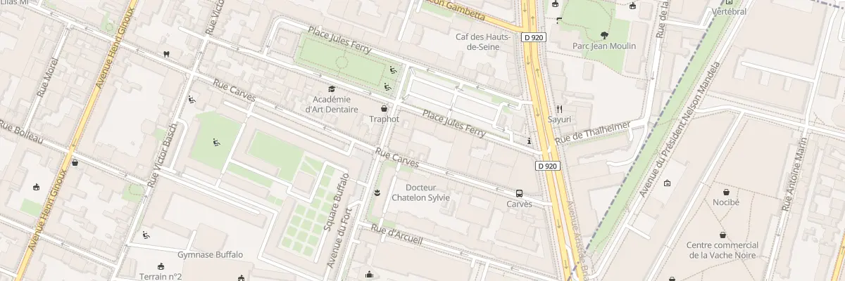 Plan du 26 Rue Carvès à Montrouge