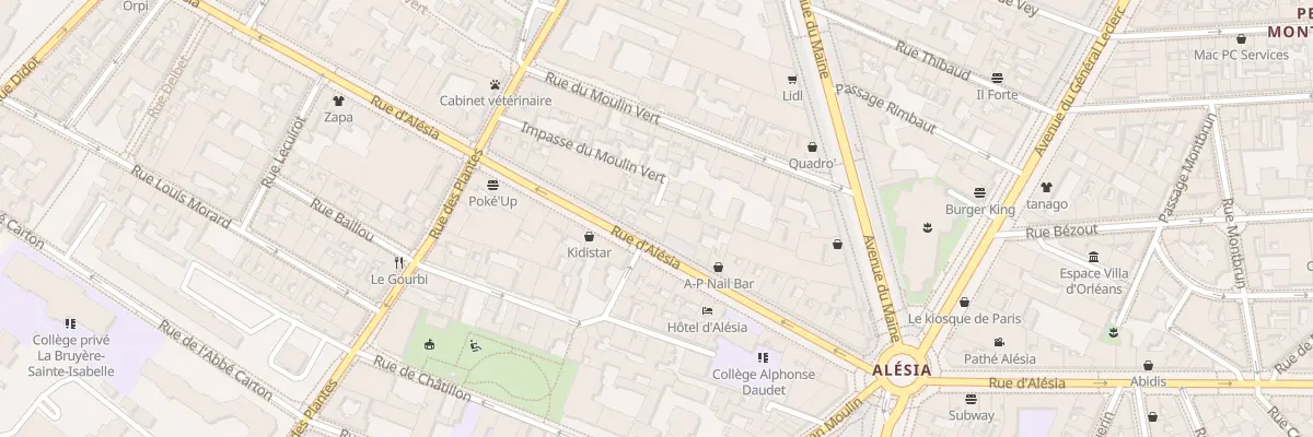 Plan du 82 Rue d’Alésia à Paris 14e Arrondissement