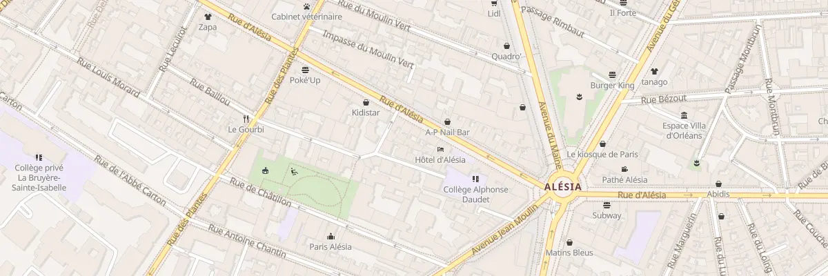 Plan du 109 Rue d’Alésia à Paris 14e Arrondissement