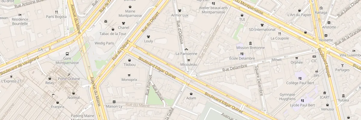 Plan du 20 Rue d’Odessa à Paris 14e Arrondissement