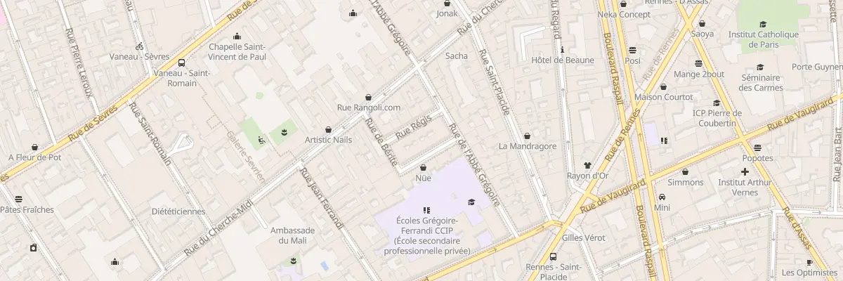 Plan du 24B Rue de l’Abbé Grégoire à Paris 6e Arrondissement