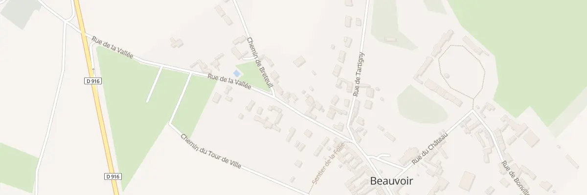 Plan du 8 Rue de la Vallée à Beauvoir