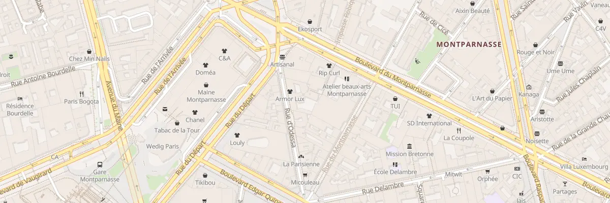 Plan du 9 Rue d’Odessa à Paris 14e Arrondissement