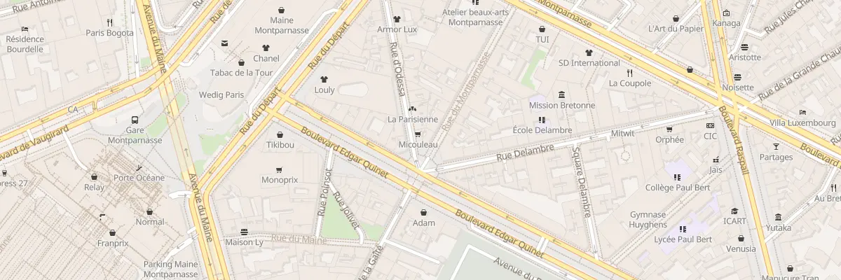 Plan du 23 Rue d’Odessa à Paris 14e Arrondissement
