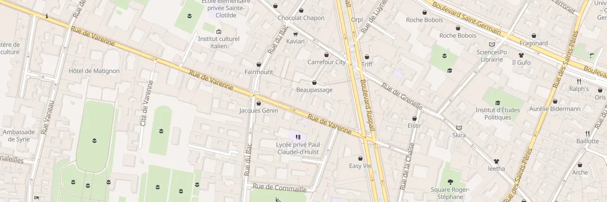 Plan du 26 Rue de Varenne à Paris 7e Arrondissement