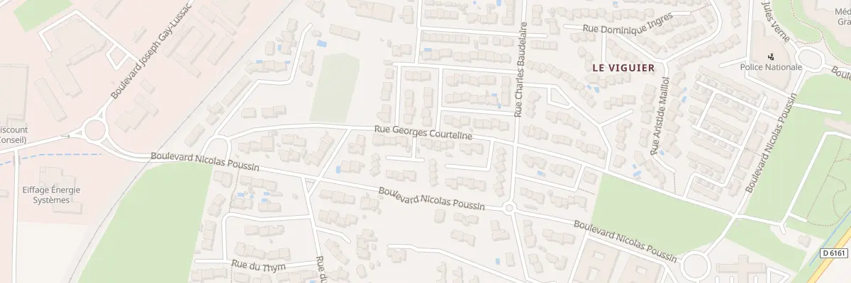 Plan du 23 Rue Georges Courteline à Carcassonne