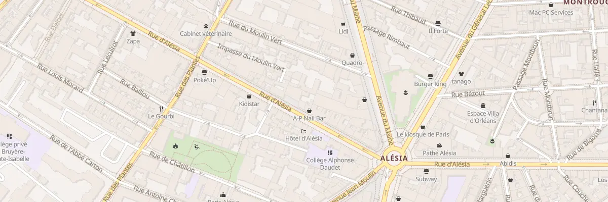 Plan du 78 Rue d’Alésia à Paris 14e Arrondissement