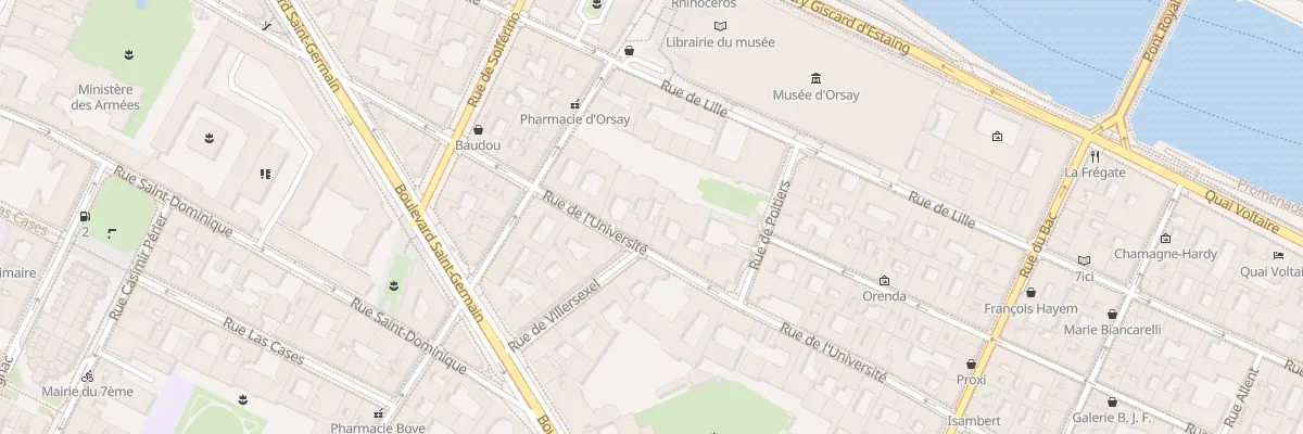 Plan du 74 Rue de l’Université à Paris 7e Arrondissement