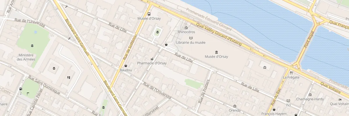 Plan du 75 Rue de Lille à Paris 7e Arrondissement