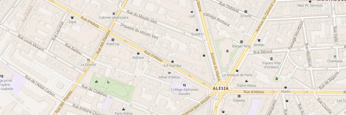 Plan du 76 Rue d’Alésia à Paris 14e Arrondissement