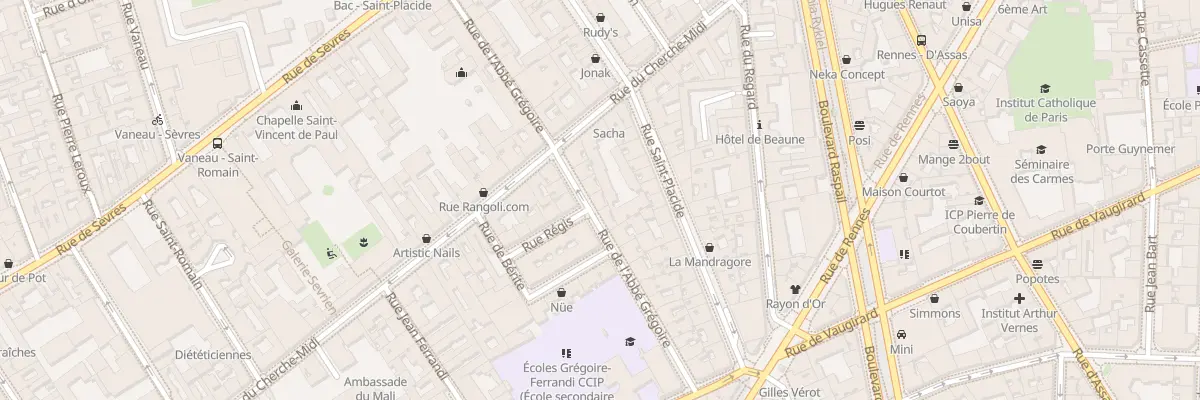 Plan du 25 Rue de l’Abbé Grégoire à Paris 6e Arrondissement