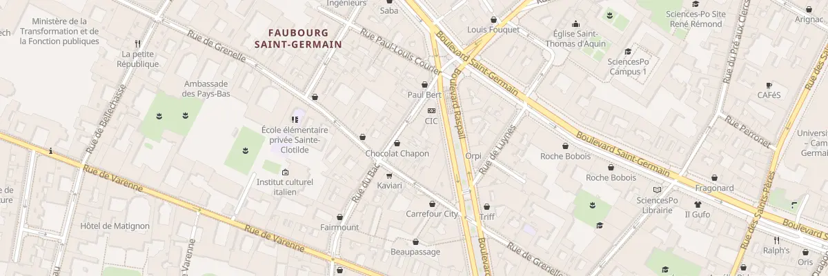 Plan du 65 Rue du Bac à Paris 7e Arrondissement