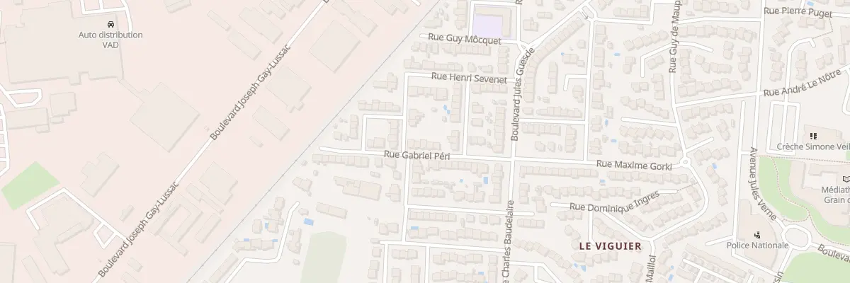 Plan du 10 Rue Gabriel Péri à Carcassonne
