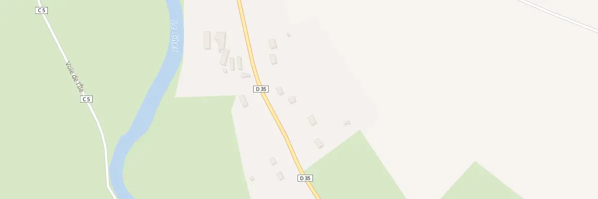 Plan du 33 Rte de Saint Amand à Châteauneuf-sur-Cher