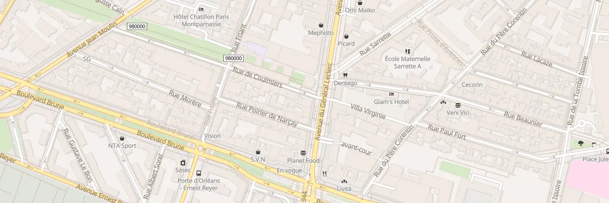 Plan du 128 Av du Général Leclerc à Paris 14e Arrondissement