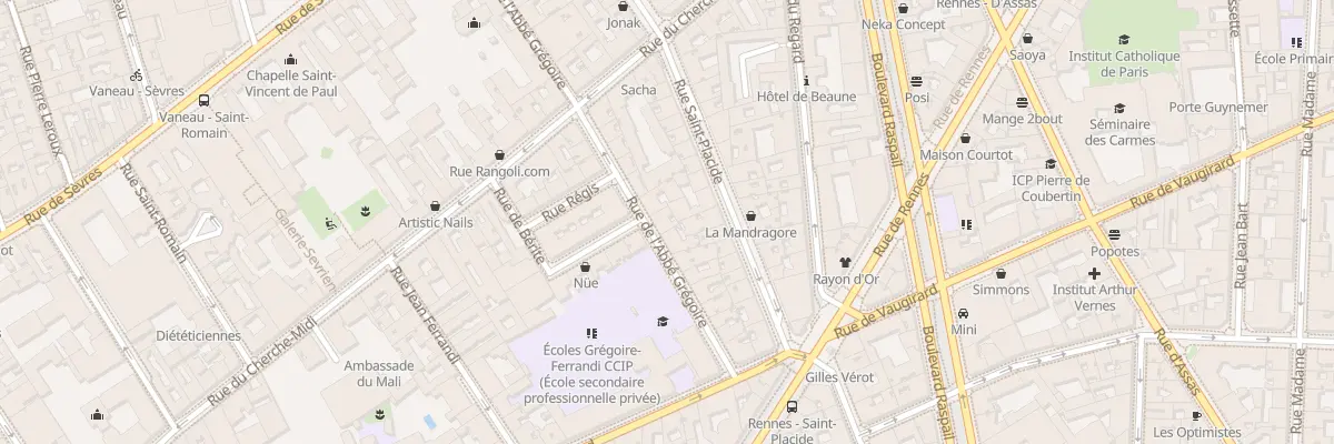 Plan du 31 Rue de l’Abbé Grégoire à Paris 6e Arrondissement