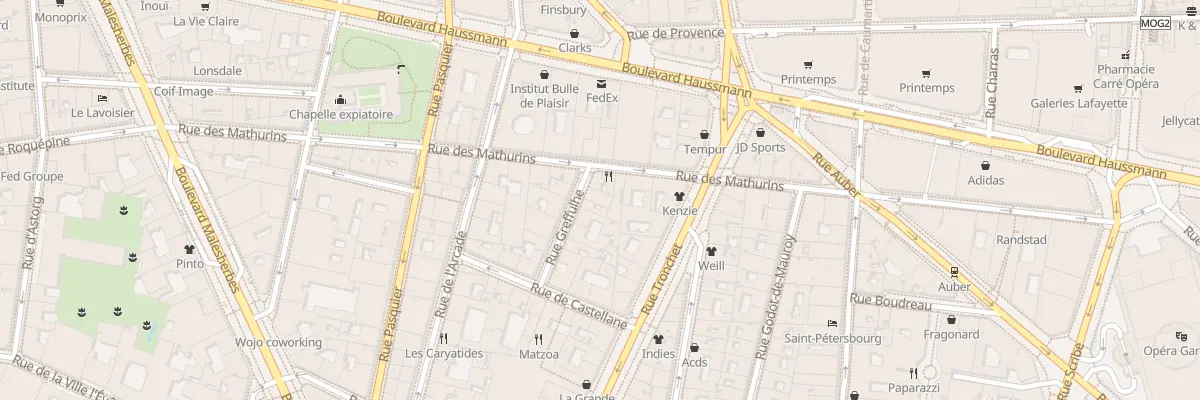 Plan du 12 Rue Greffulhe à Paris 8e Arrondissement
