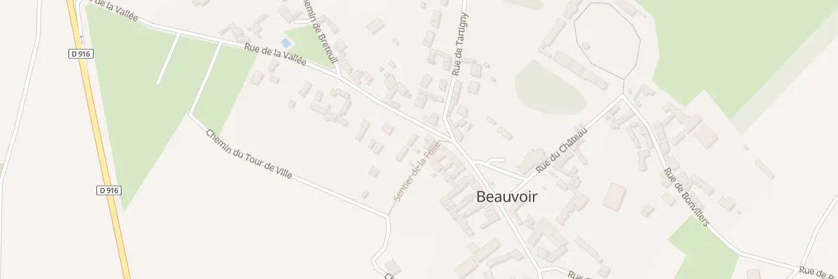 Plan du 3 Rue de la Vallée à Beauvoir