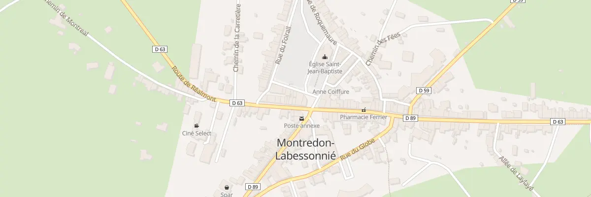 Plan du 2 Rue des Anciens Combattants à Montredon-Labessonnié
