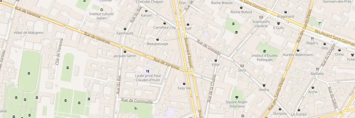 Plan du 16 Rue de Varenne à Paris 7e Arrondissement
