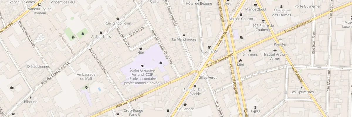 Plan du 41 Rue de l’Abbé Grégoire à Paris 6e Arrondissement