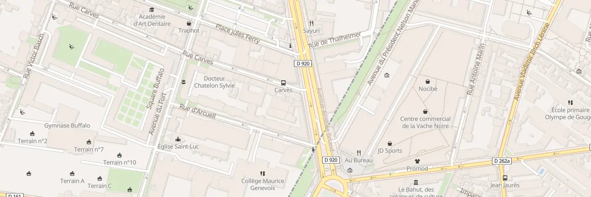 Plan du 1 Rue Carvès à Montrouge