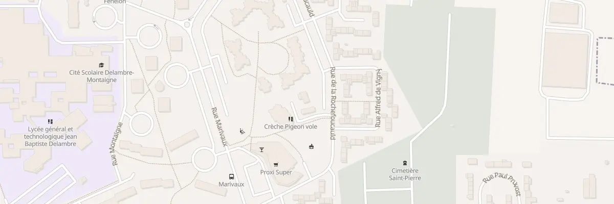 Plan du 7 Rue De la Rochefoucauld à Amiens
