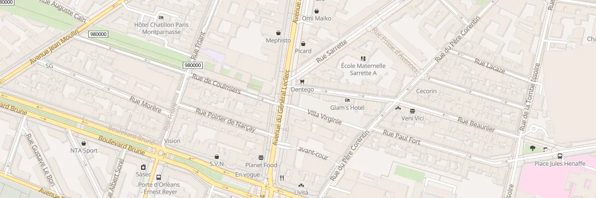 Plan du 115 Av du Général Leclerc à Paris 14e Arrondissement